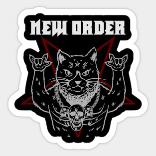 NEW ORDER CAT ROCK - MERCH VTG Sticker